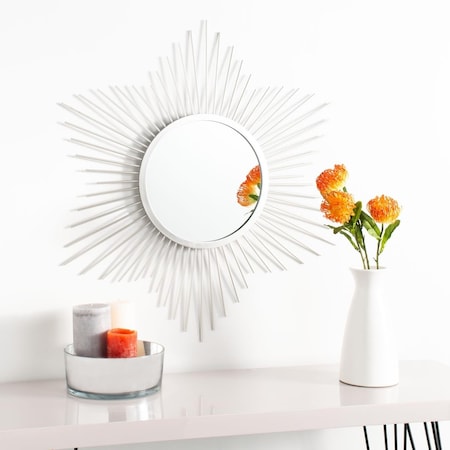 Safavieh River Sunburst Mirror - Silver MRR1002A